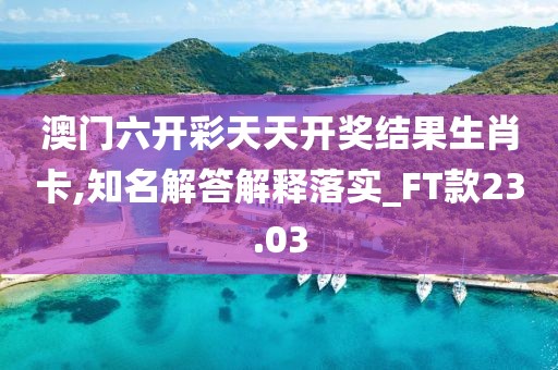 澳门六开彩天天开奖结果生肖卡,知名解答解释落实_FT款23.03