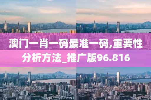 澳门一肖一码最准一码,重要性分析方法_推广版96.816