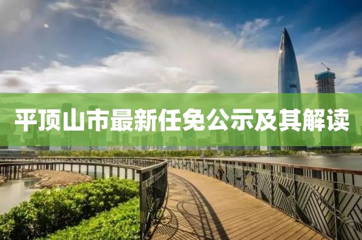 平顶山市最新任免公示及其解读