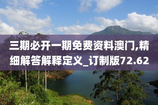 三期必开一期免费资料澳门,精细解答解释定义_订制版72.62