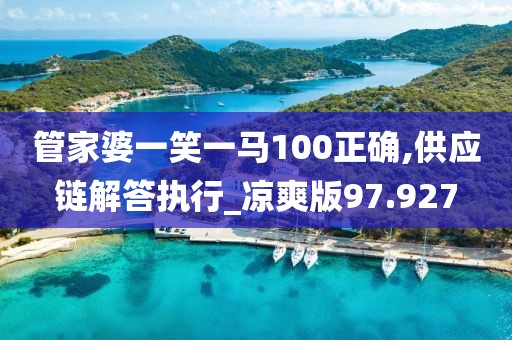 管家婆一笑一马100正确,供应链解答执行_凉爽版97.927
