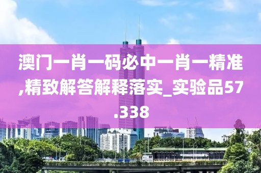 澳门一肖一码必中一肖一精准,精致解答解释落实_实验品57.338