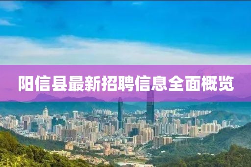 阳信县最新招聘信息全面概览