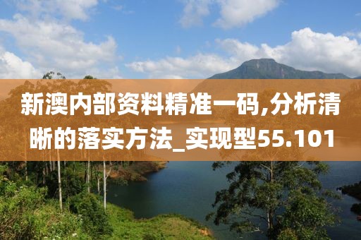 新澳内部资料精准一码,分析清晰的落实方法_实现型55.101