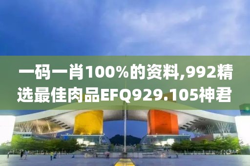 一码一肖100%的资料,992精选最佳肉品EFQ929.105神君