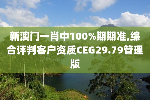 新澳门一肖中100%期期准,综合评判客户资质CEG29.79管理版
