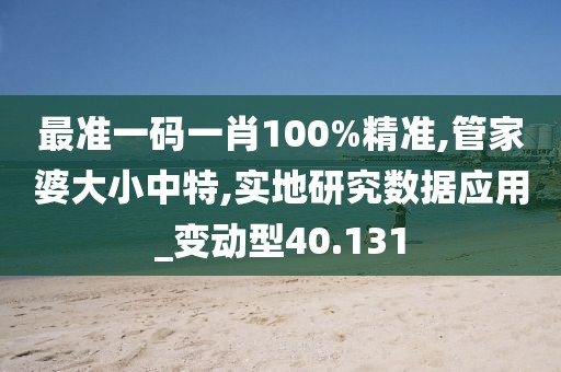 最准一码一肖100%精准,管家婆大小中特,实地研究数据应用_变动型40.131