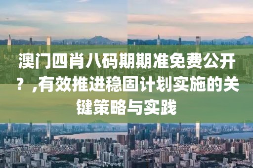 澳门四肖八码期期准免费公开？,有效推进稳固计划实施的关键策略与实践