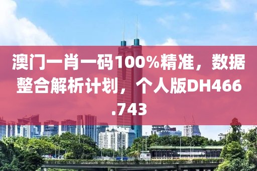 澳门一肖一码100%精准，数据整合解析计划，个人版DH466.743