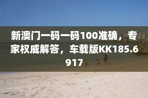 新澳门一码一码100准确，专家权威解答，车载版KK185.6917
