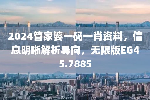 2024管家婆一码一肖资料，信息明晰解析导向，无限版EG45.7885