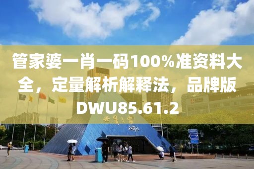 管家婆一肖一码100%准资料大全，定量解析解释法，品牌版DWU85.61.2