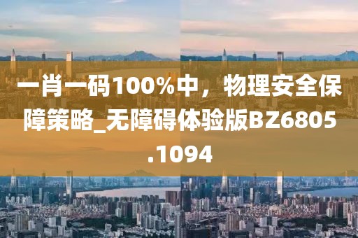 一肖一码100%中，物理安全保障策略_无障碍体验版BZ6805.1094