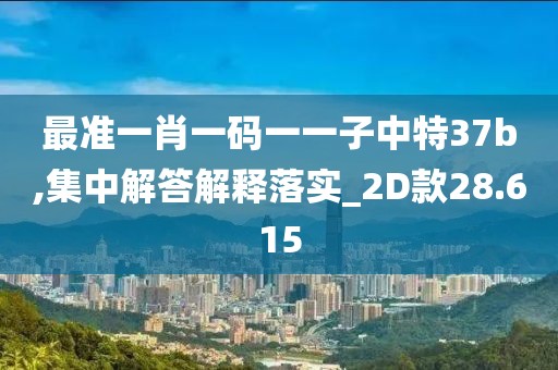最准一肖一码一一子中特37b,集中解答解释落实_2D款28.615