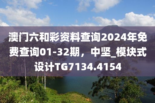 澳门六和彩资料查询2024年免费查询01-32期，中坚_模块式设计TG7134.4154