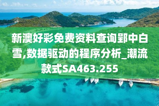 新澳好彩免费资料查询郢中白雪,数据驱动的程序分析_潮流款式SA463.255
