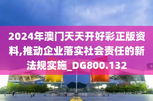 2024年澳门天天开好彩正版资料,推动企业落实社会责任的新法规实施_DG800.132