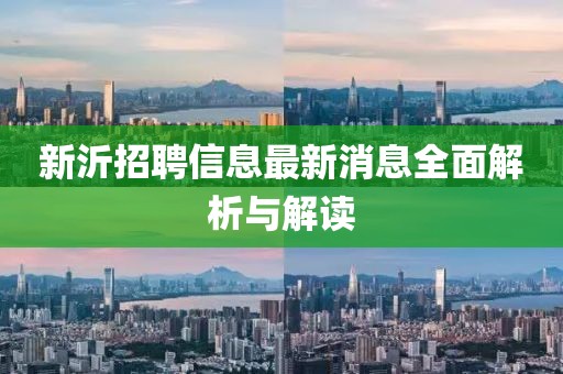新沂招聘信息最新消息全面解析与解读