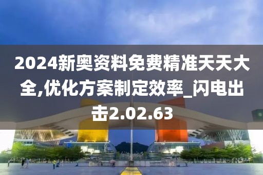 2024新奥资料免费精准天天大全,优化方案制定效率_闪电出击2.02.63