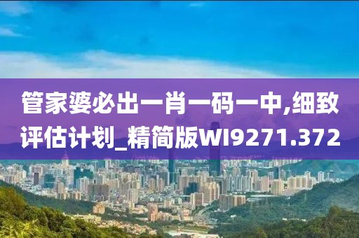 管家婆必出一肖一码一中,细致评估计划_精简版WI9271.372
