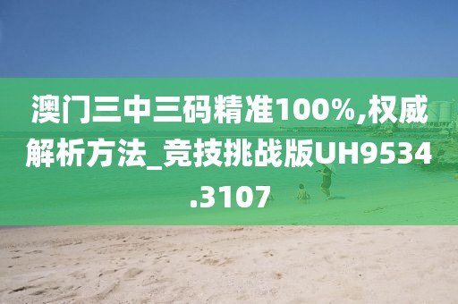 澳门三中三码精准100%,权威解析方法_竞技挑战版UH9534.3107