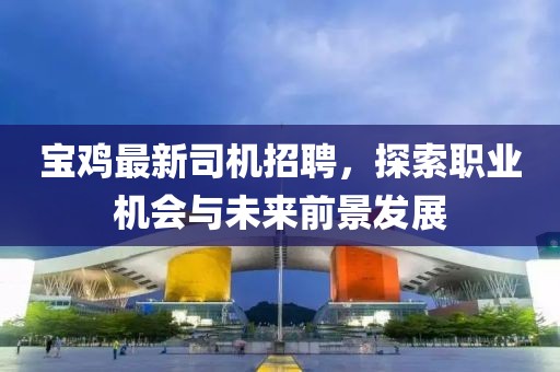宝鸡最新司机招聘，探索职业机会与未来前景发展