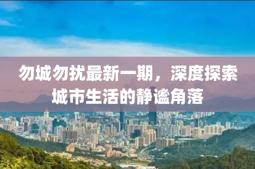 勿城勿扰最新一期，深度探索城市生活的静谧角落