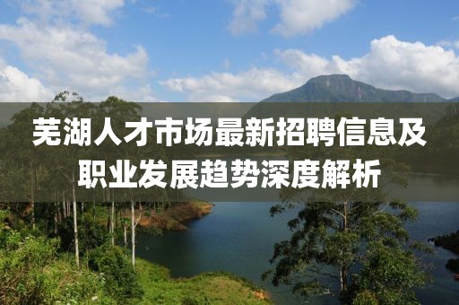 芜湖人才市场最新招聘信息及职业发展趋势深度解析