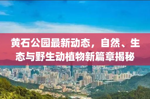 黄石公园最新动态，自然、生态与野生动植物新篇章揭秘