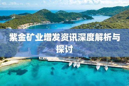 紫金矿业增发资讯深度解析与探讨