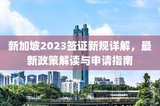 新加坡2023签证新规详解，最新政策解读与申请指南