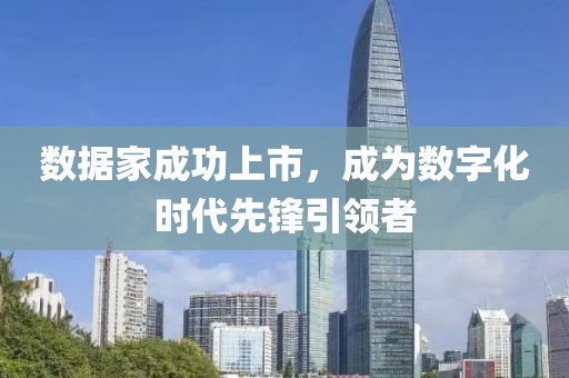 数据家成功上市，成为数字化时代先锋引领者