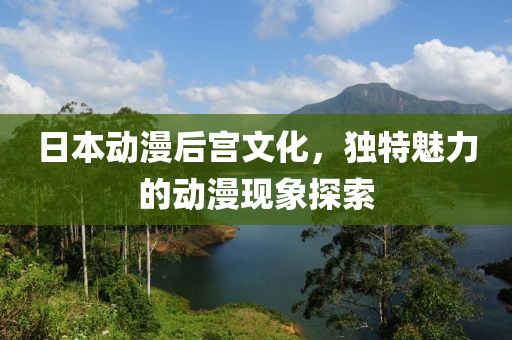 日本动漫后宫文化，独特魅力的动漫现象探索