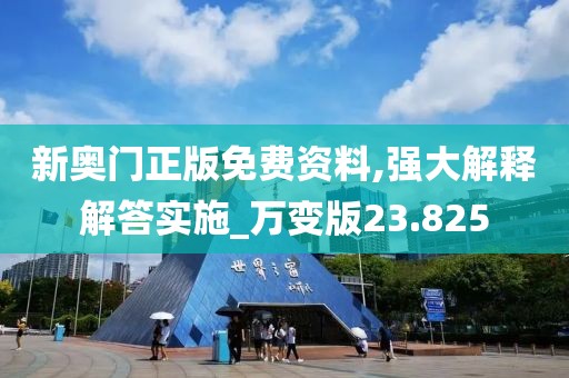 新奥门正版免费资料,强大解释解答实施_万变版23.825
