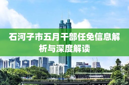 石河子市五月干部任免信息解析与深度解读