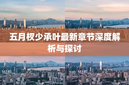 五月杈少承叶最新章节深度解析与探讨