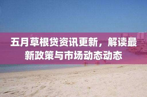 五月草根贷资讯更新，解读最新政策与市场动态动态