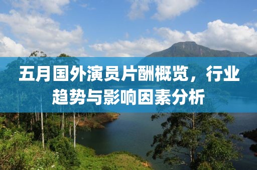 五月国外演员片酬概览，行业趋势与影响因素分析