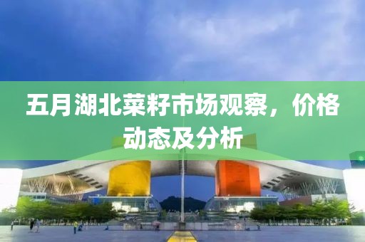 五月湖北菜籽市场观察，价格动态及分析