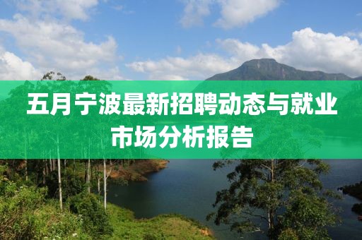五月宁波最新招聘动态与就业市场分析报告