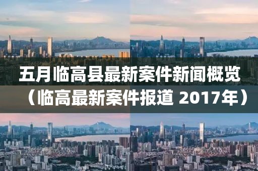 五月临高县最新案件新闻概览（临高最新案件报道 2017年）