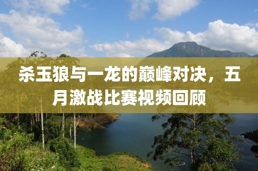 杀玉狼与一龙的巅峰对决，五月激战比赛视频回顾