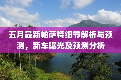 五月最新帕萨特细节解析与预测，新车曝光及预测分析