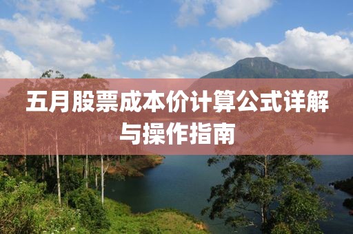 五月股票成本价计算公式详解与操作指南
