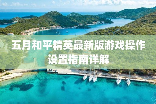 五月和平精英最新版游戏操作设置指南详解
