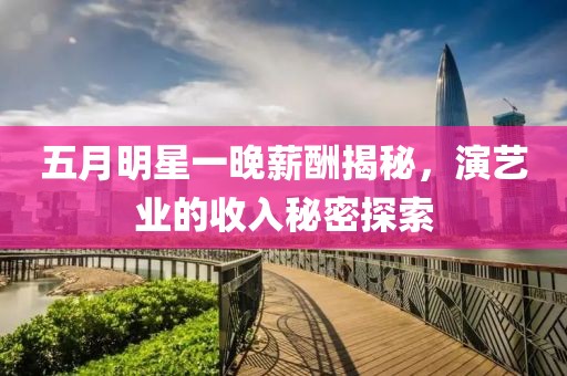 五月明星一晚薪酬揭秘，演艺业的收入秘密探索