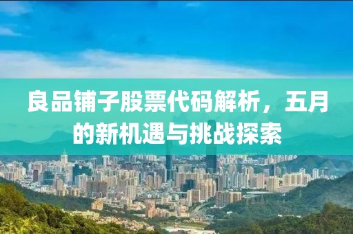 良品铺子股票代码解析，五月的新机遇与挑战探索