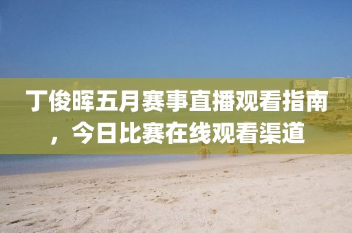 丁俊晖五月赛事直播观看指南，今日比赛在线观看渠道