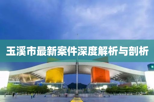 玉溪市最新案件深度解析与剖析
