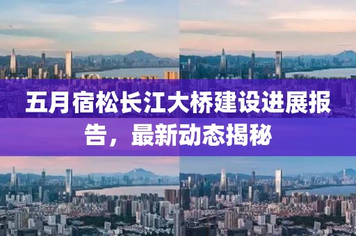 五月宿松长江大桥建设进展报告，最新动态揭秘